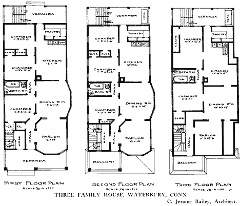 Victorian House Plans on 55 Property House Plans From Two Family And Twin Houses